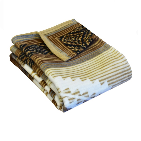 Ibena Natural Earthen Toned Southeastern Cotton Blend Throw Blanket