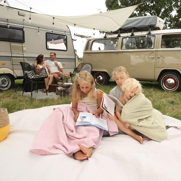 Ibena Neutral Colored Pure Cotton Bedspread Blanket