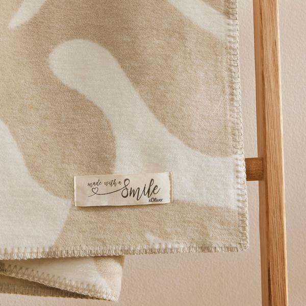 Ibena Neutral Ocean Sea Weed Plant Cotton Blend Throw Blanket