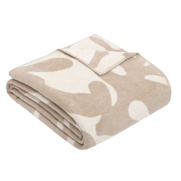 Ibena Neutral Ocean Sea Weed Plant Cotton Blend Throw Blanket