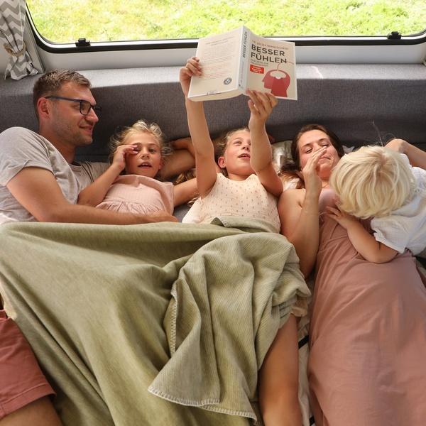 Ibena Pure Cotton Gender Neutral Melange Baby Blanket In 4 Colors