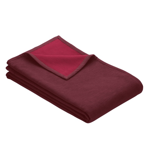 ibena Pure Organic Cotton Reversible Solid Color Throw Blanket