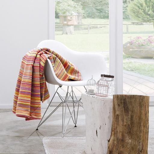 ibena Rainbow Multicolor Striped Pure Cotton Throw Blanket