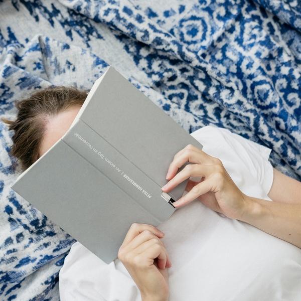 Ibena Royal Blue Southwestern Cotton Blend Throw Blanket