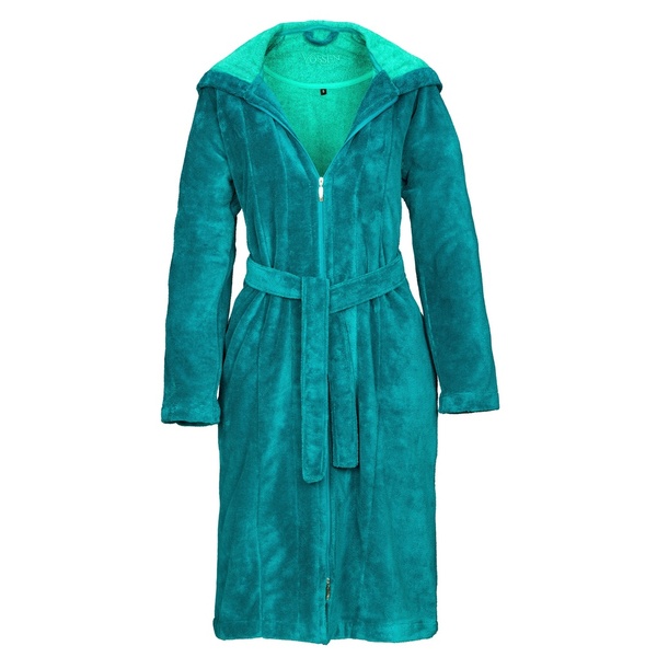 ibena VOSSEN ‘Palermo’ Women’s Hooded Bathrobe with Zipper