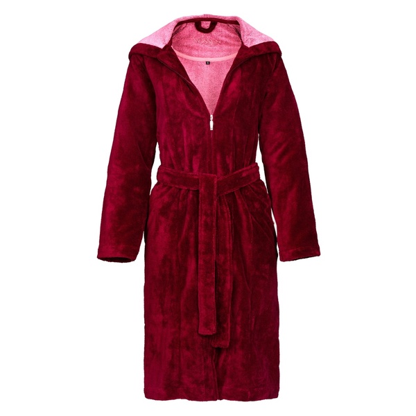 ibena VOSSEN ‘Palermo’ Women’s Hooded Bathrobe with Zipper