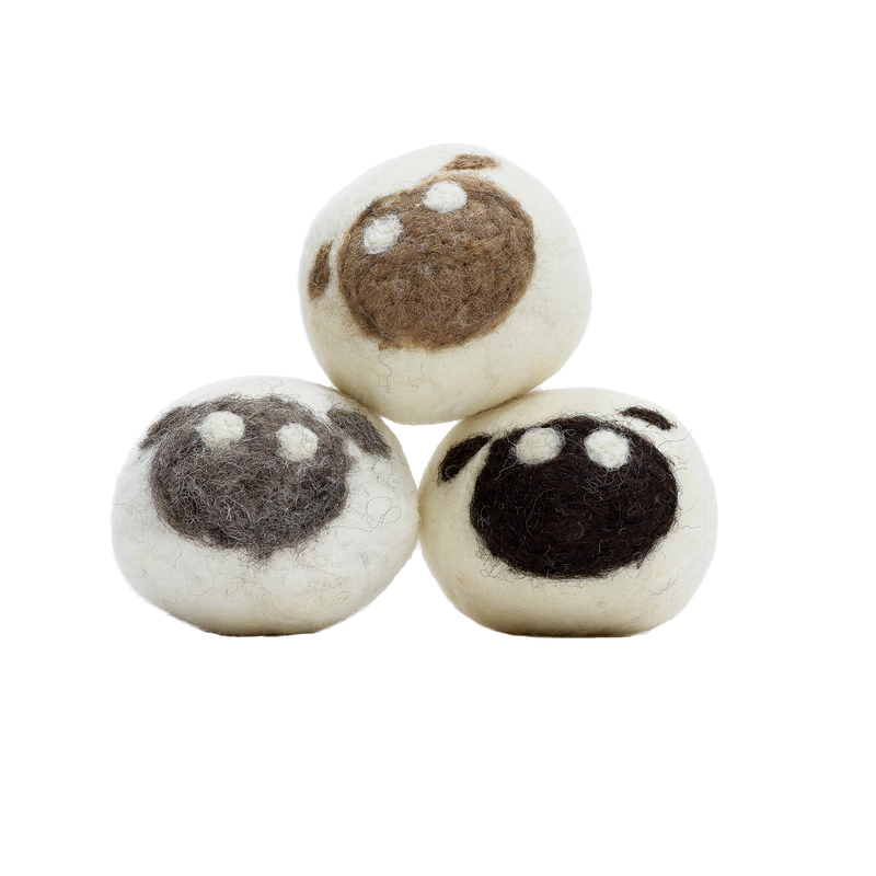 ibex 100% Wool Dryer Puffs Multicolor