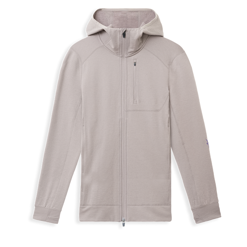 ibex Men's Mammoth Full Zip Hoodie Moonrock