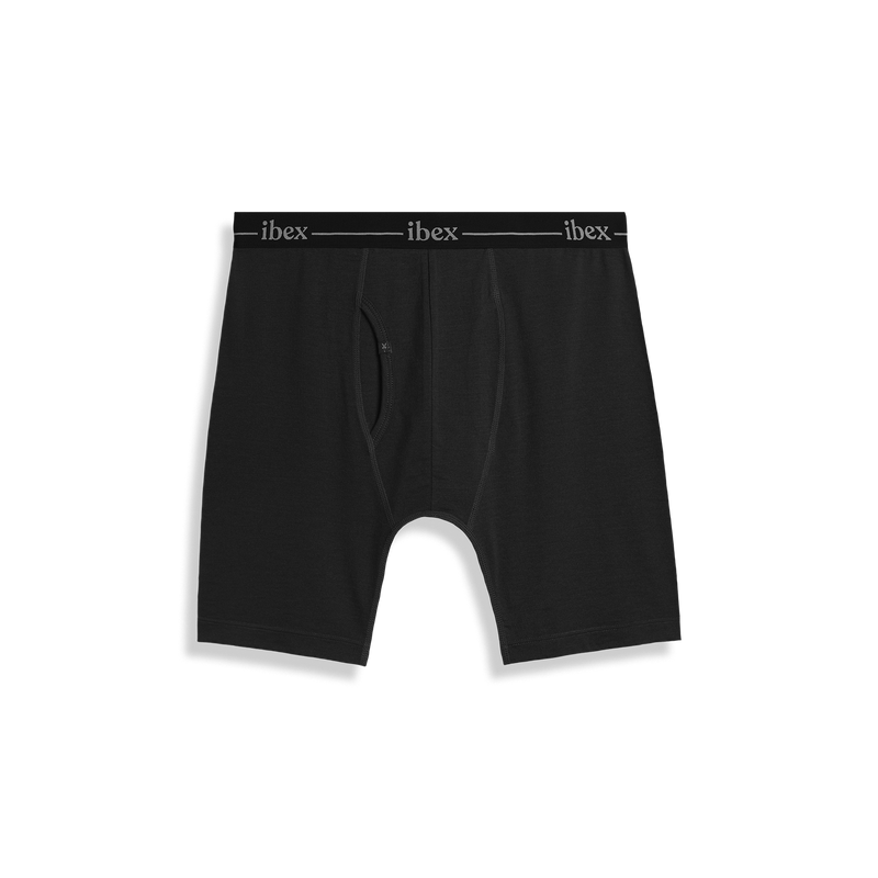Ibex Men's Natural Long Boxer Brief Anthracite