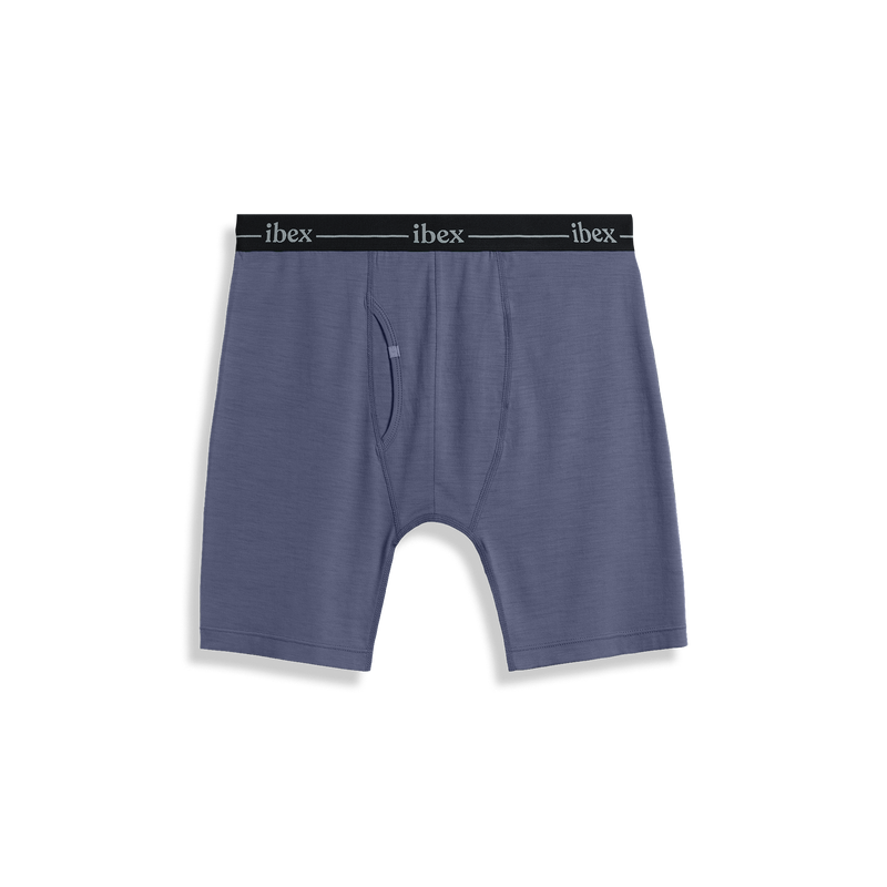 ibex Men's Natural Long Boxer Brief Anthracite