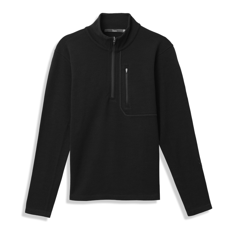 ibex Men's Shak 1/4 Zip Black