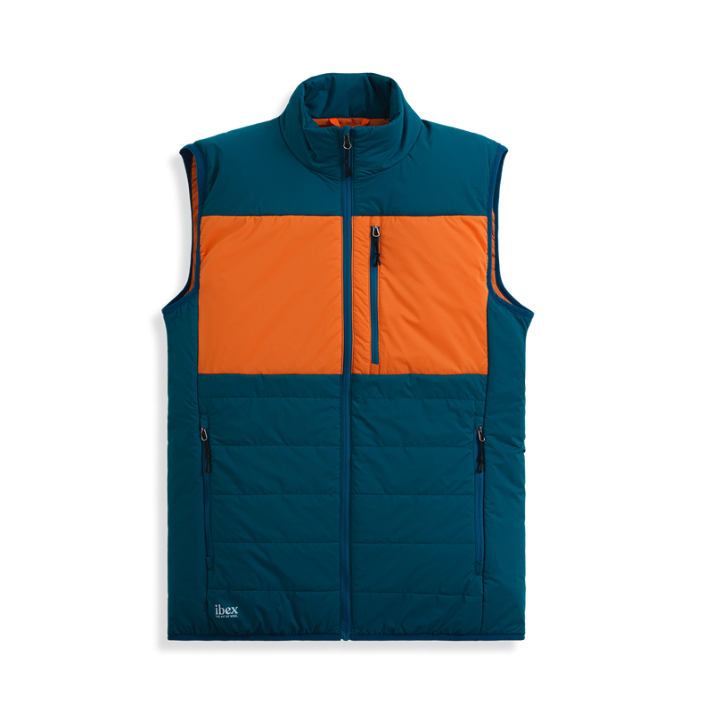 Ibex Men's Wool Aire Vest Oxy Fire