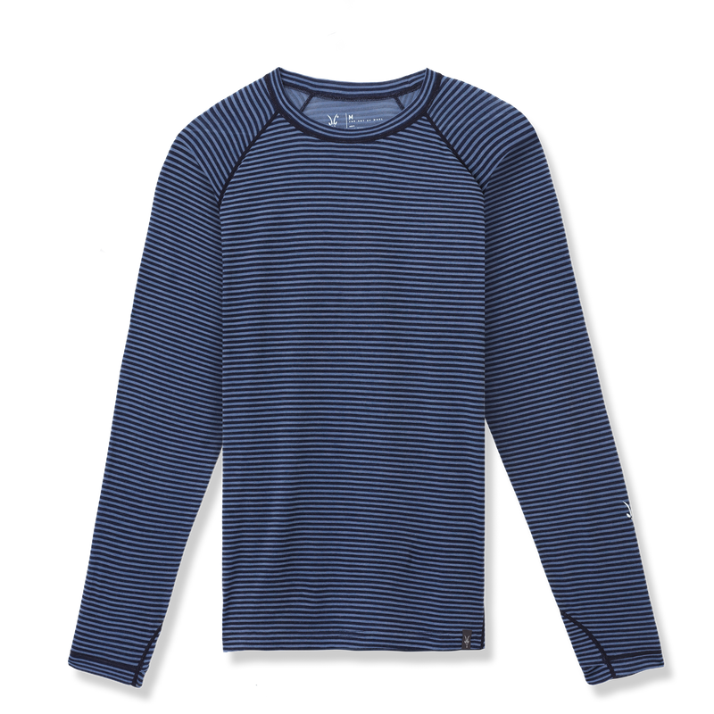 Ibex Men's Woolies Pro Tech Crew Black Grey Stripe