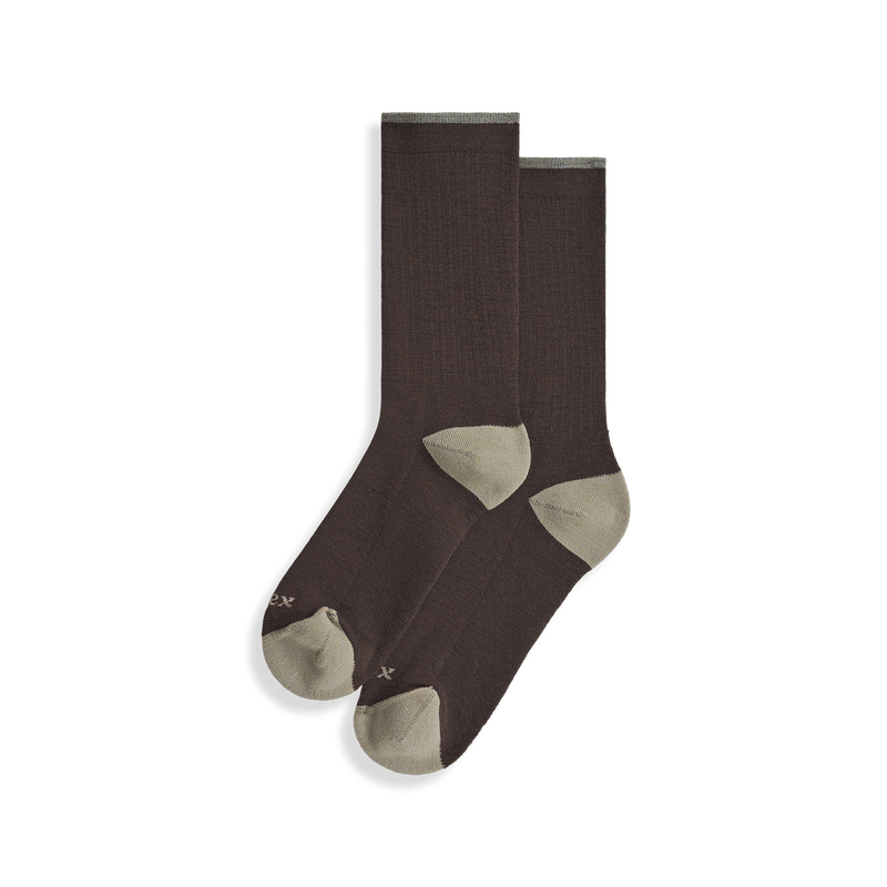 Ibex Rambler Crew Sock Warmwood/Green Gables