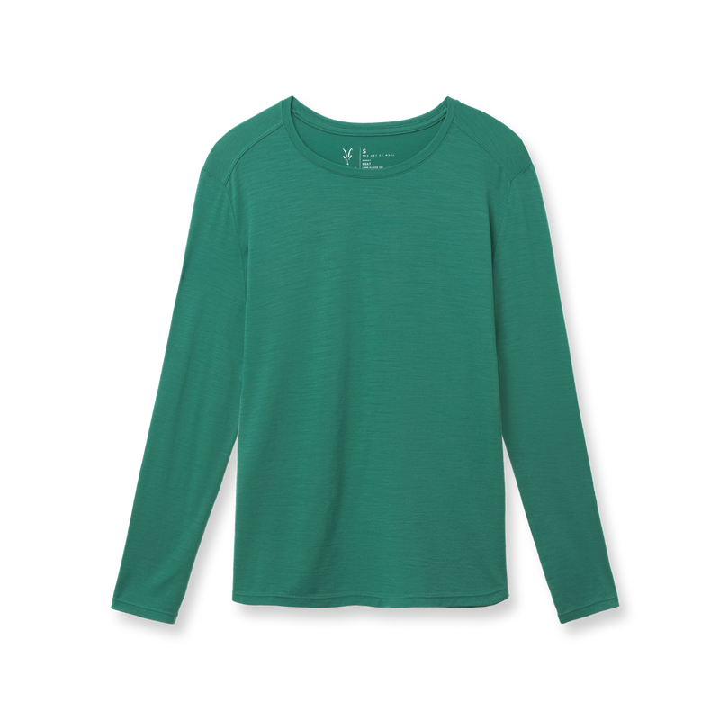 ibex Women's GOAT Long Sleeve Crew Malachite