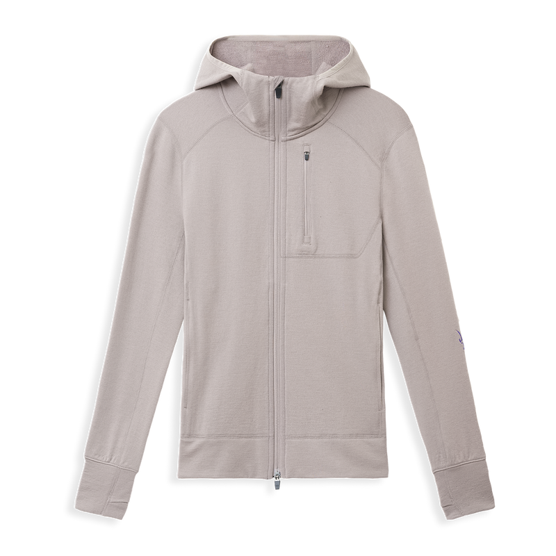 ibex Women's Mammoth Full Zip Hoodie Moonrock