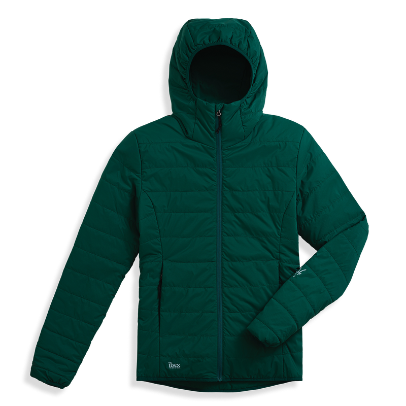 Ibex Women's Wool Aire Hoodie Bloodstone