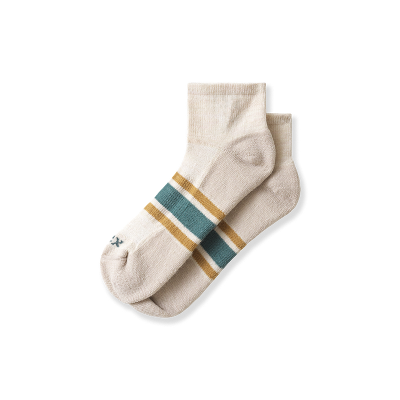 Ibex Light Cushion Performance 1/4 Sock Sage/Oatmeal
