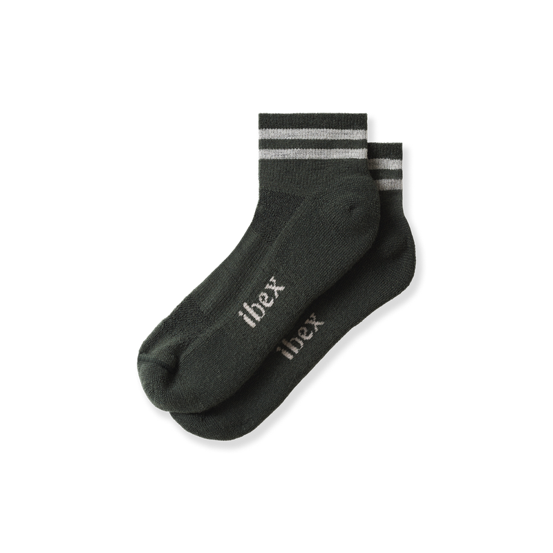ibex Light Cushion Performance 1/4 Sock Sage/Oatmeal