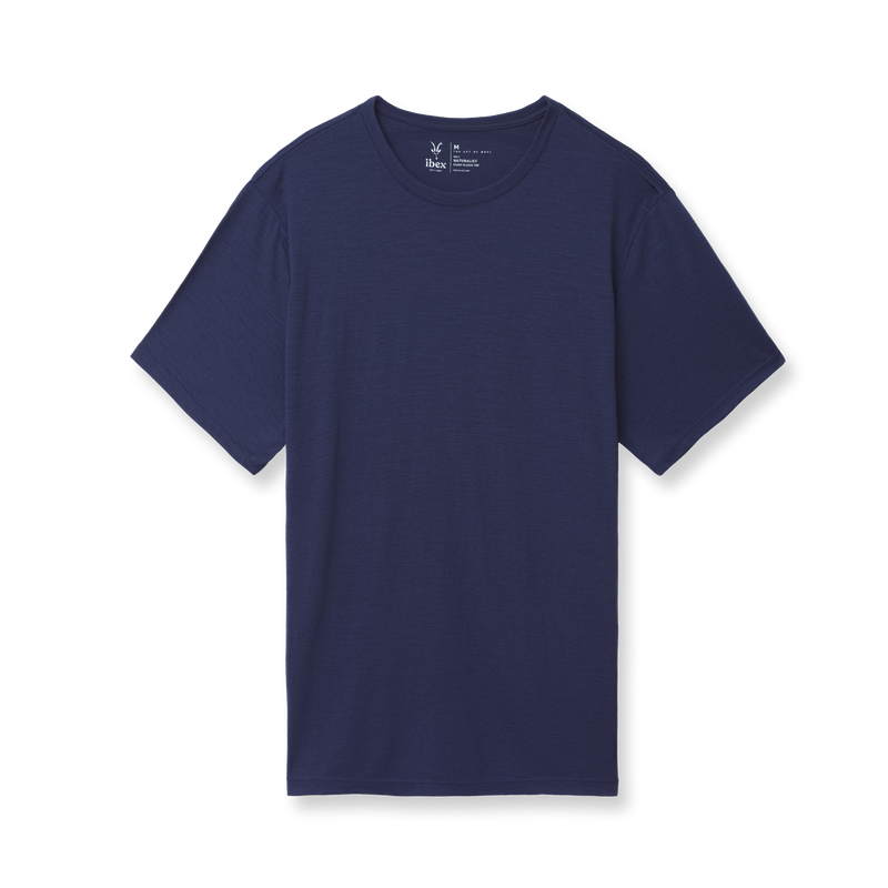 ibex Men's Naturalist Short Sleeve Crew Midnight Navy