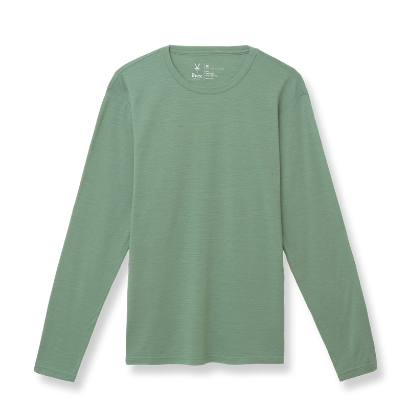 ibex Men's Paradox Long Sleeve Tee Wave Lite Heather