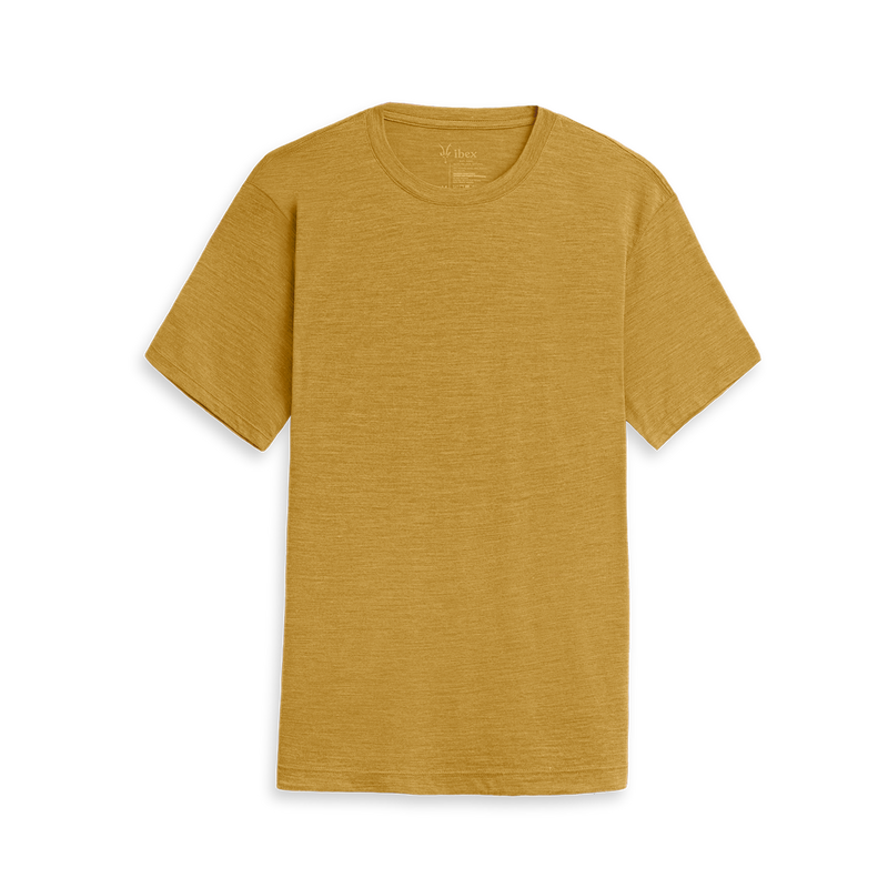 ibex Men's Paradox Short Sleeve Tee Goldenrod Heather