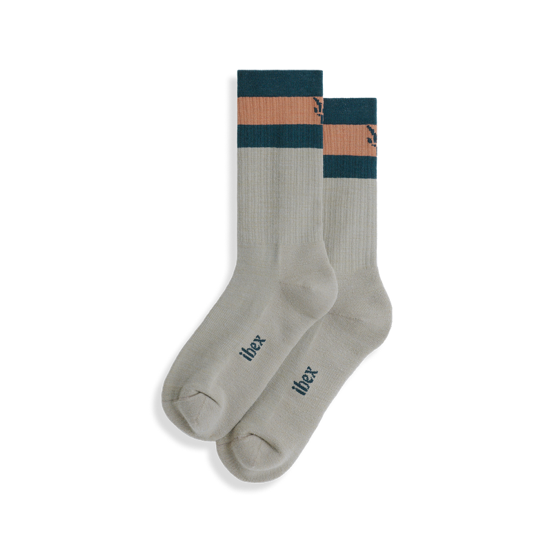 Ibex Traverse Crew Sock Green Gables/Rabbit/Dewberry