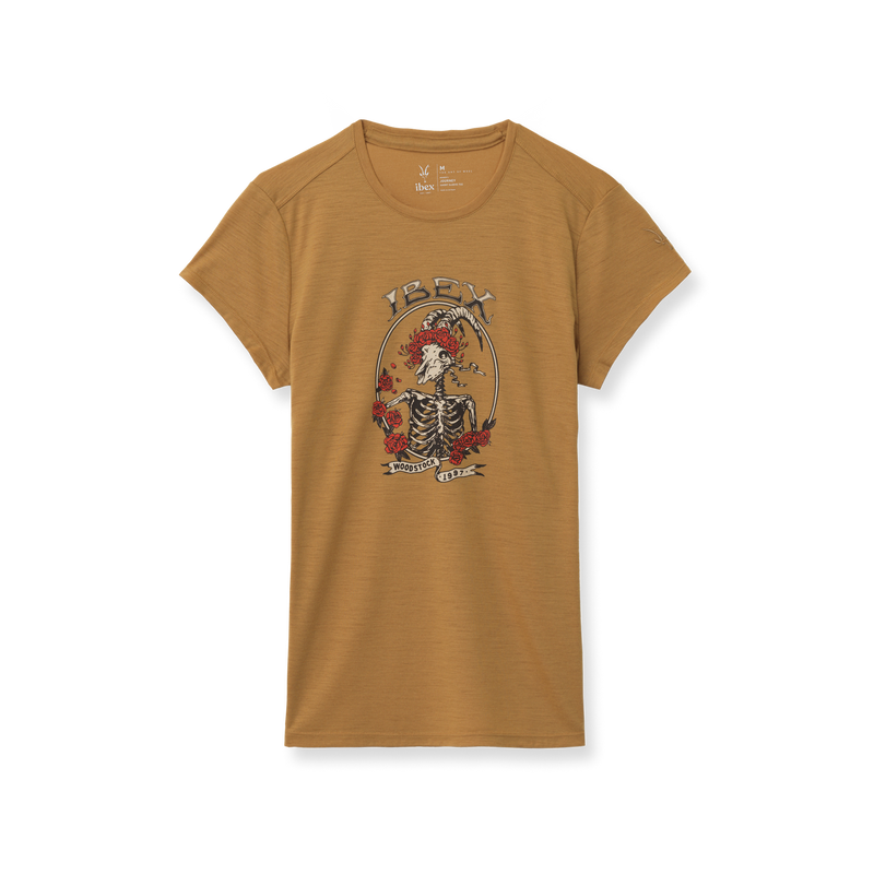 Ibex Women's Journey Short Sleeve Art Tee Greatwool Dead Cosmos