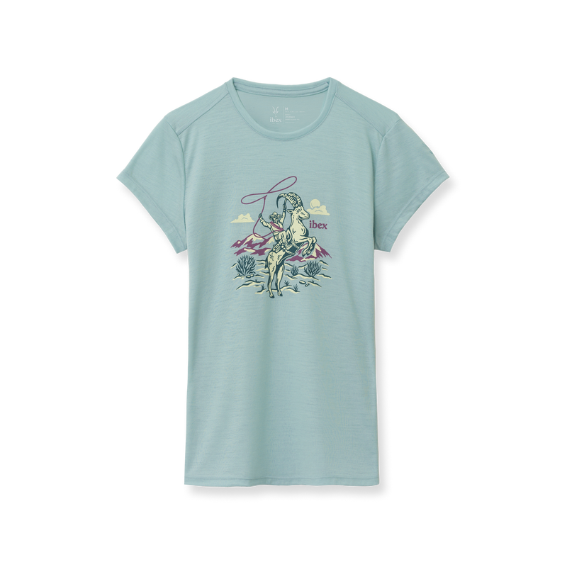 Ibex Women's Journey Short Sleeve Art Tee Greatwool Dead Cosmos