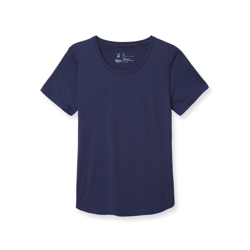 Ibex Women's Naturalist Short Sleeve Low Crew Redwood