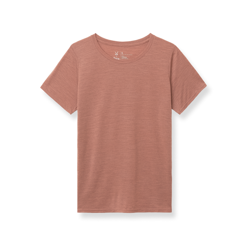 Ibex Women's Paradox Short Sleeve Crew Neck Dark Forest Heather