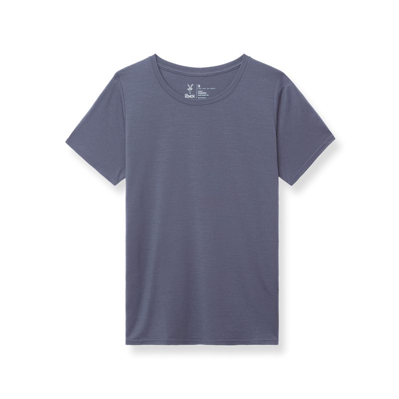 Ibex Women's Paradox Short Sleeve Crew Neck Dark Forest Heather