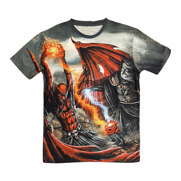 iced earth DEMONS & WIZARDS Crimson King Sublimated Multicolor T-Shirt