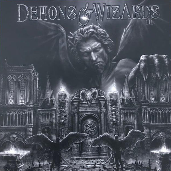 iced earth DEMONS & WIZARDS - Demons & Wizards III Greyscale Cover LP - Silver
