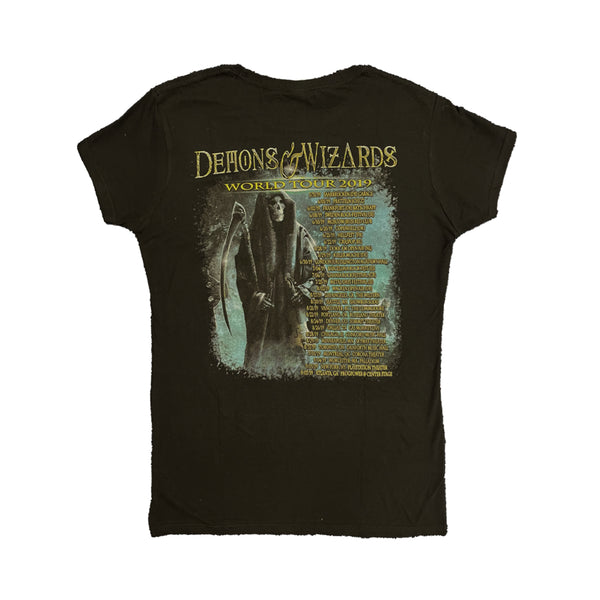 Iced Earth DEMONS & WIZARDS The Fiddler 2019 World Tour Ladies T-Shirt