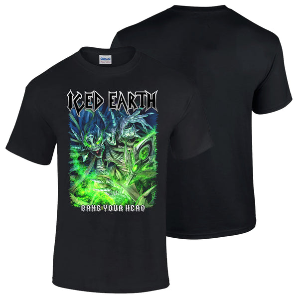 iced earth ICED EARTH Bang Your Head T-Shirt - Black