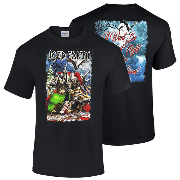 iced earth ICED EARTH Santa Claws T-Shirt - Black
