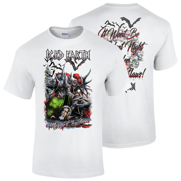 iced earth ICED EARTH Santa Claws T-Shirt - White