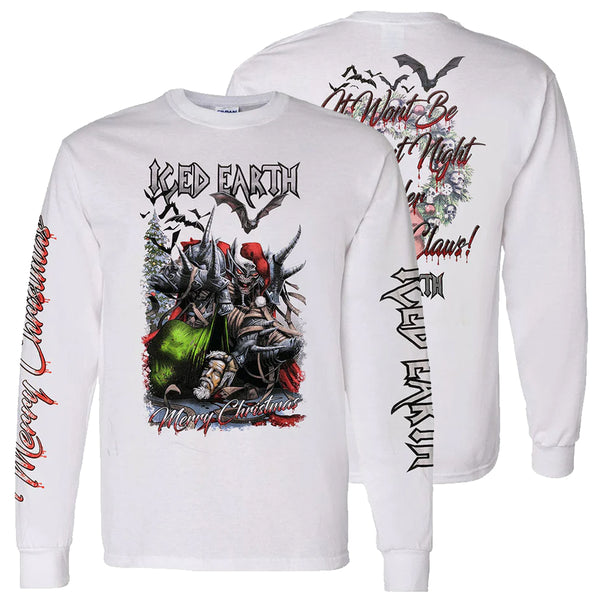 iced earth ICED EARTH Santa Claws Long Sleeve - White