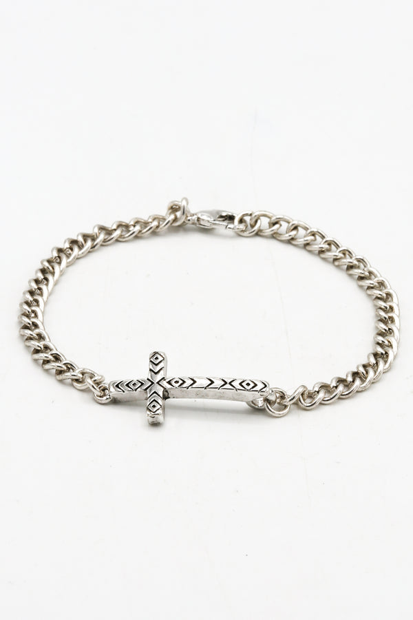 icon brand Icon Brand Brutalist Cross Chain Bracelet