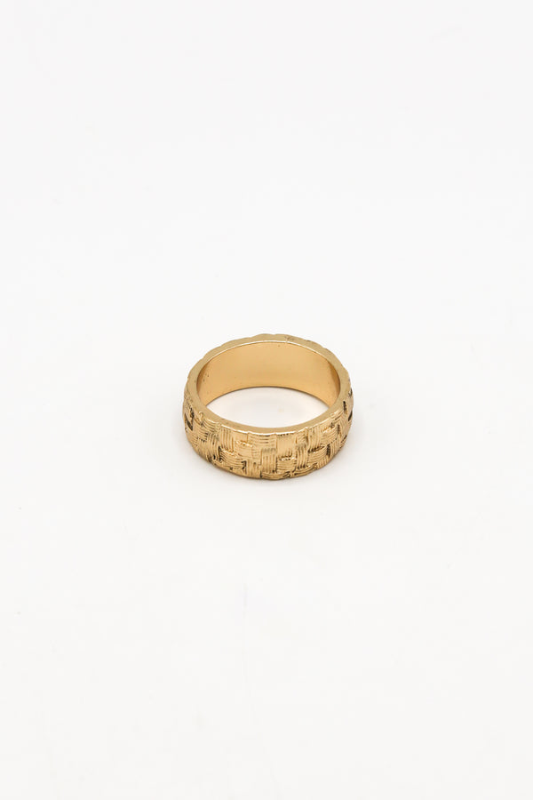 Icon Brand Icon Brand Gold Culture Clash Bamboo Weave Band Ring