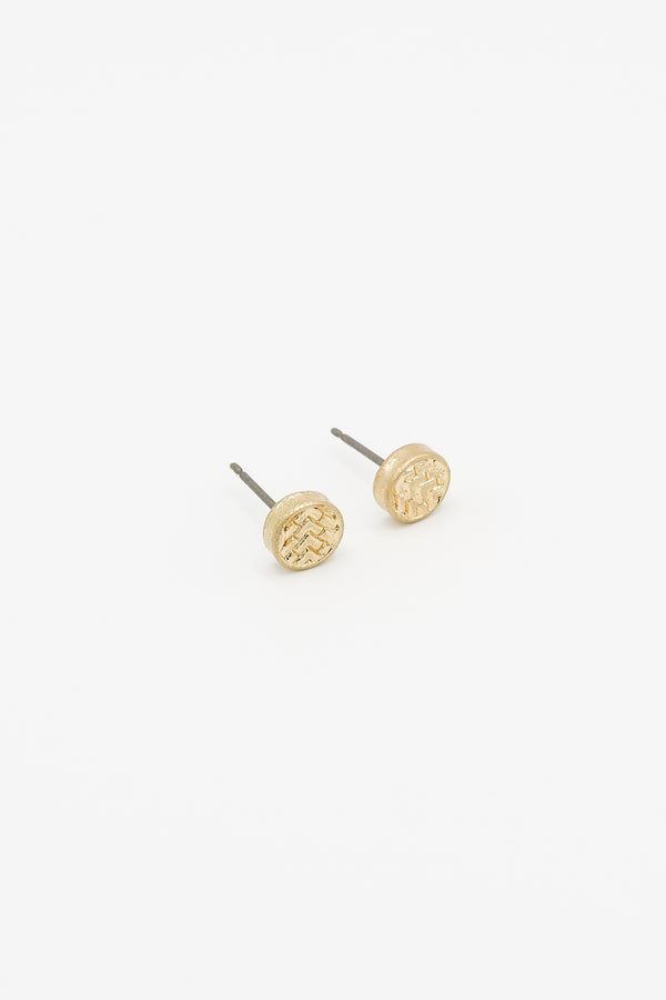 icon brand Icon Brand Gold Salah Weave Stud Earring