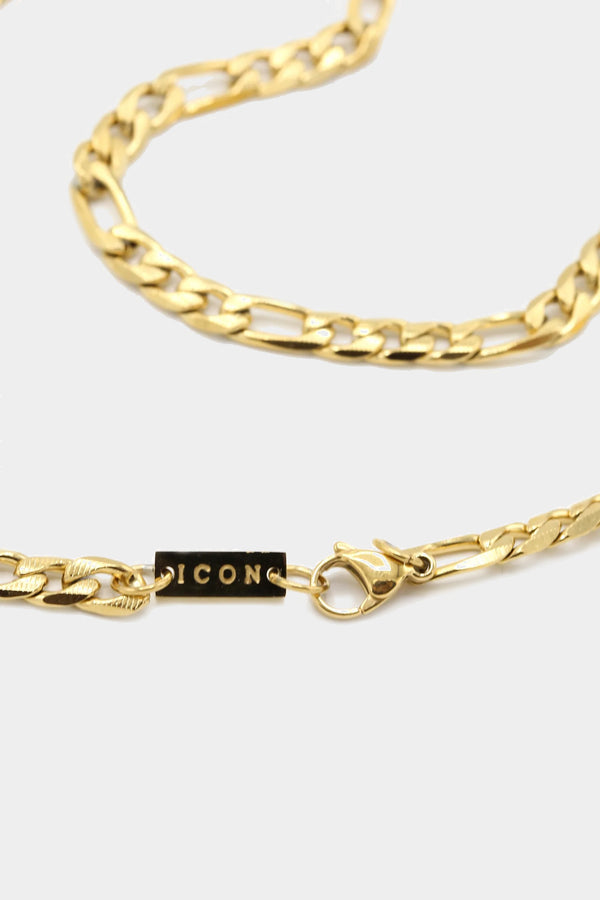 Icon Brand Icon Brand Gold Stainless Steel Figaro Necklace