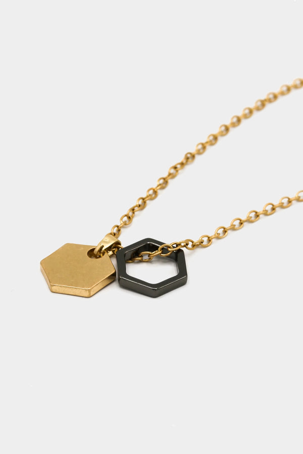 Icon Brand Icon Brand Gold Sunday Hexagon Cluster Necklace