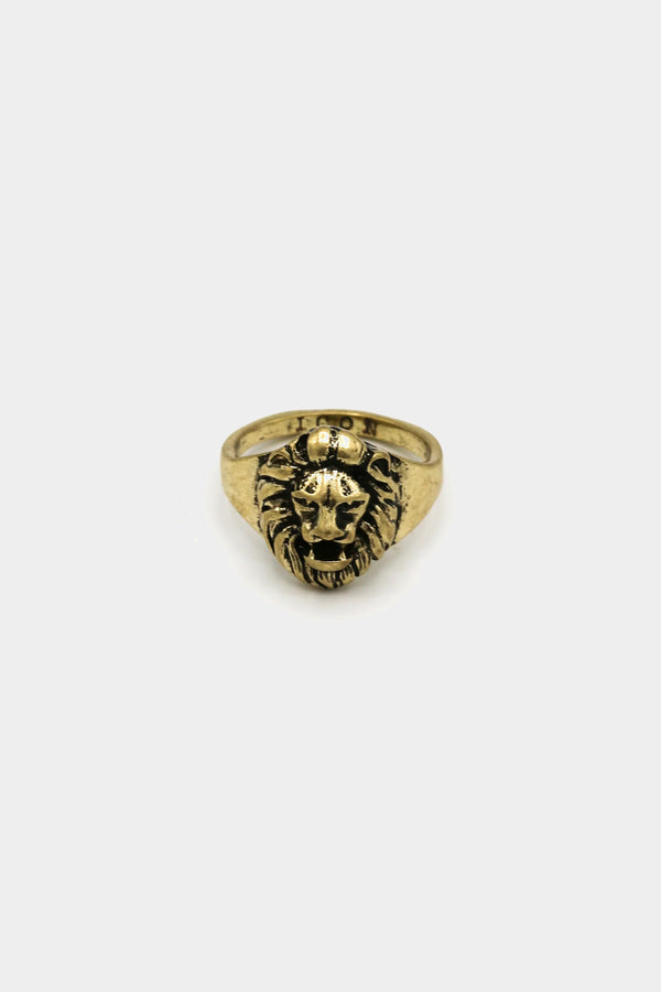 icon brand Icon Brand Gold Lion Head Signet