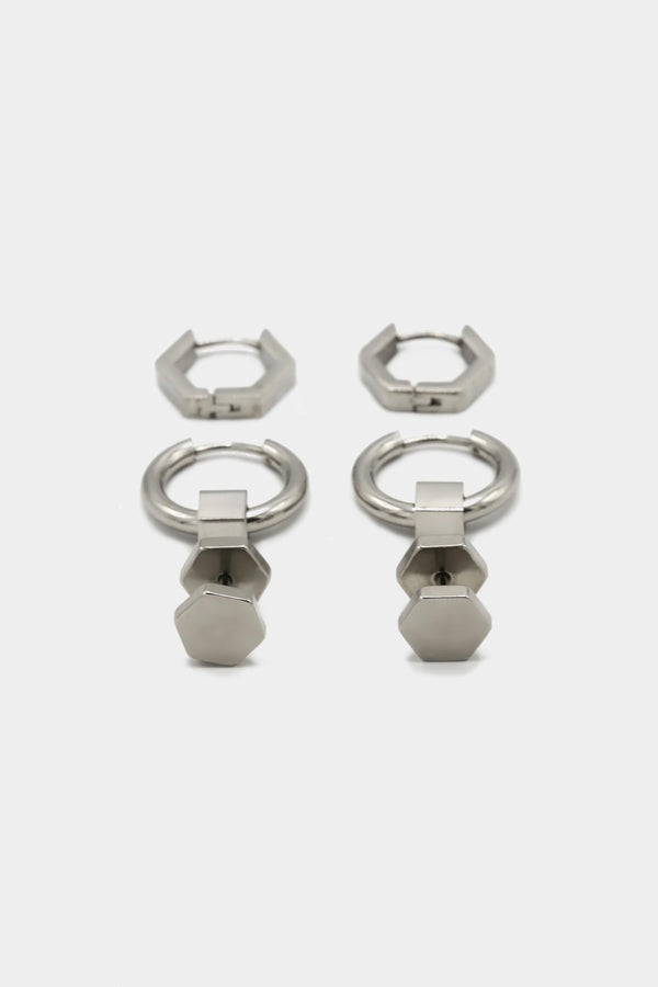 icon brand Icon Brand Silver Conveyor Earring Set