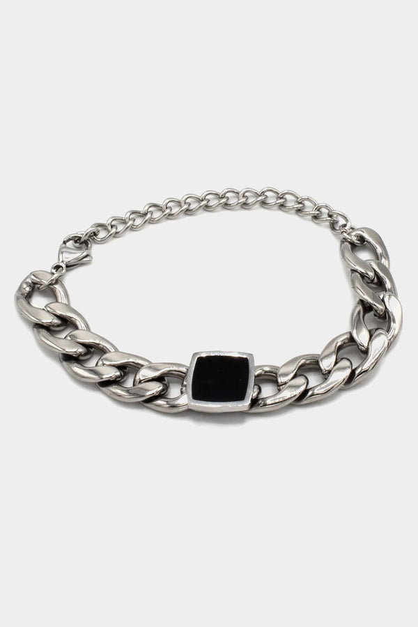 icon brand Icon Brand Silver Onyx Chain bracelet