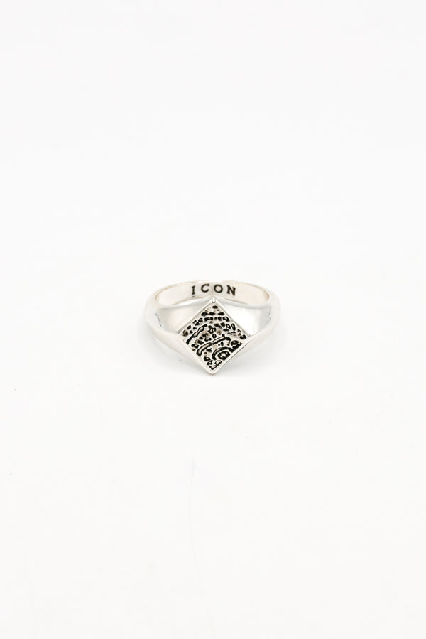 Icon Brand Icon Brand Silver Culture Clash Paisley Signet Ring