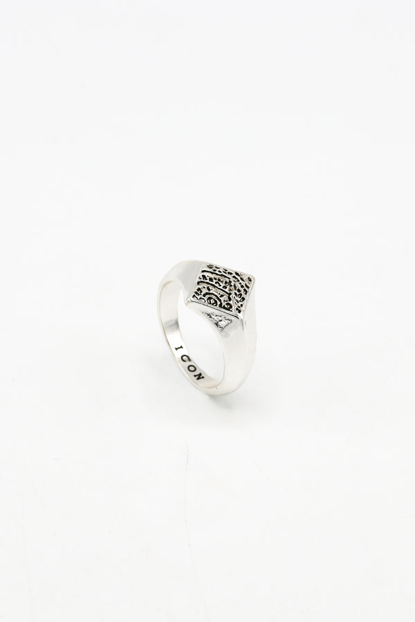 icon brand Icon Brand Silver Culture Clash Paisley Signet Ring