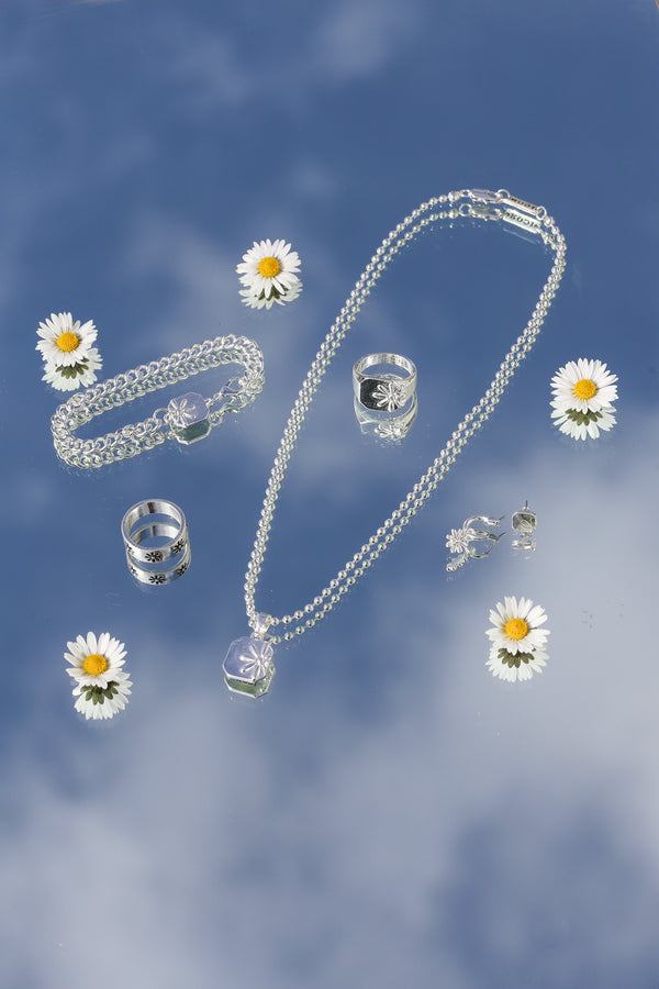 icon brand Silver Daisies Set